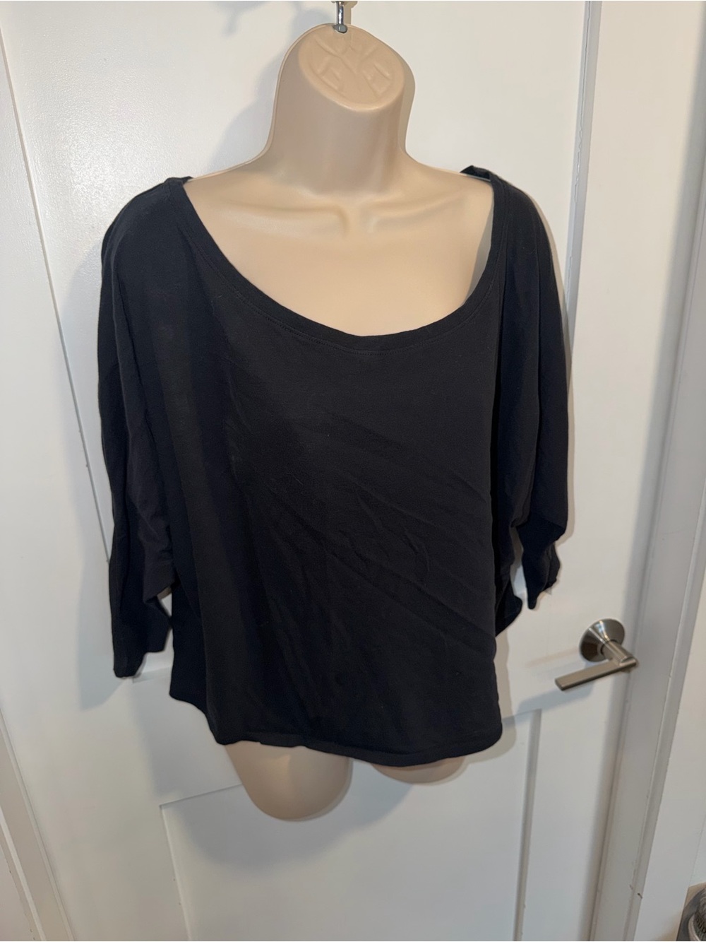 Vince Cotton Dolman-Sleeve T-Shirt Black Small